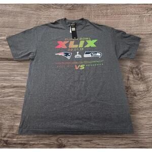 NWT NFL 2015 Super Bowl XLIX Patriots Seahawks T-Shirt Adult XL Tees